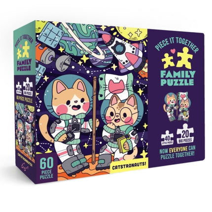 Chronicle Books Piece It Together Family Puzzle Catstronauts 1 EA