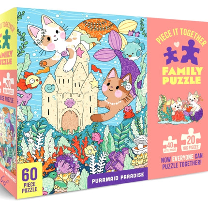 Piece It Together Family Puzzle Purrmaid Paradise