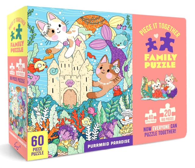 Piece It Together Family Puzzle Purrmaid Paradise