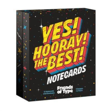 Yes Hooray The Best A Notecard Collection by Friends of Type