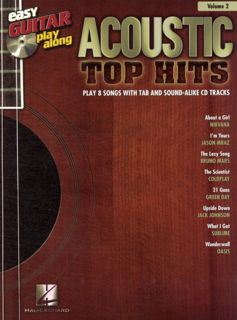 Easy Guitar PlayAlong Volume 2 Acoustic Top Hits