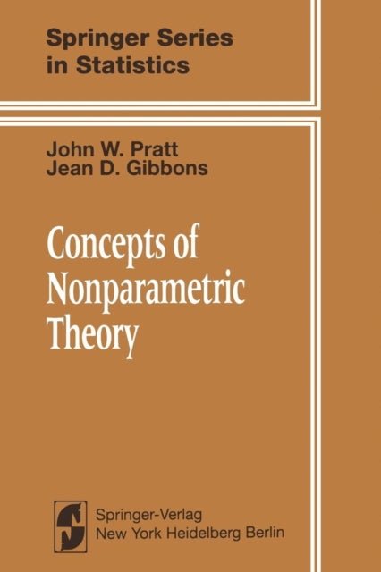 Concepts of Nonparametric Theory Springer Series in Statistics
