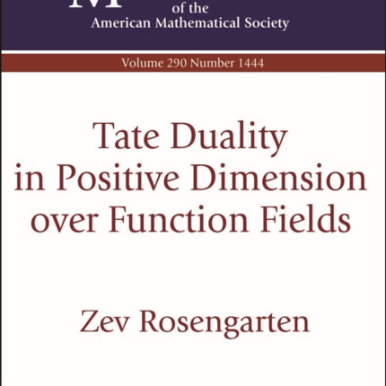 Tate Duality in Positive Dimension over Function