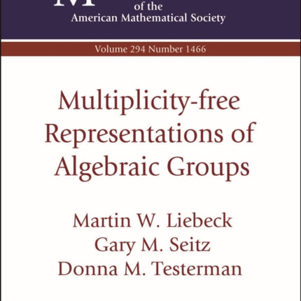 Multiplicityfree Representations of Algebraic