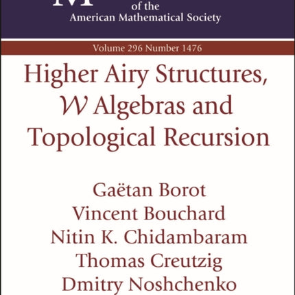 Higher Airy Structures mathcal W Algebras and