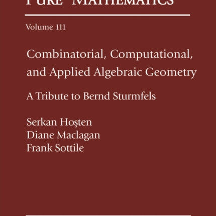 Combinatorial Computational and Applied Algebr  A Tribute to Bernd Sturmfels