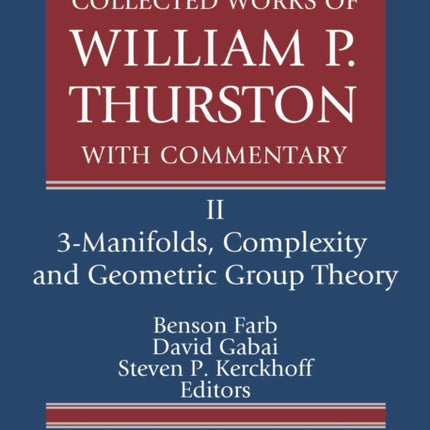 Collected Works of William P. Thurston with Comm