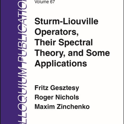 SturmLiouville Operators Their Spectral Theory