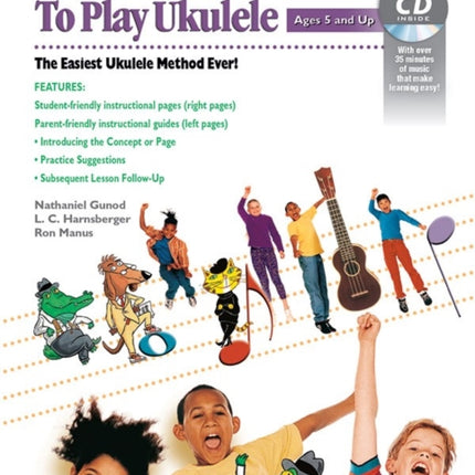 AlfredS Teach Your Child to Play Ukulele Book 1 The Easiest Ukulele Method Ever Book  CD BK 1