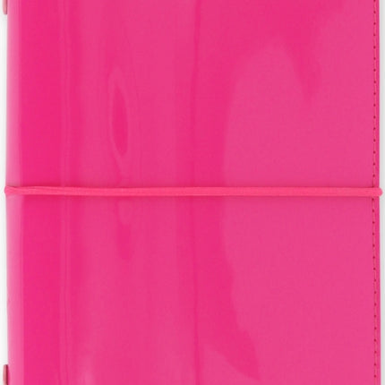 Filofax Pocket Domino Patent hot pink organiser