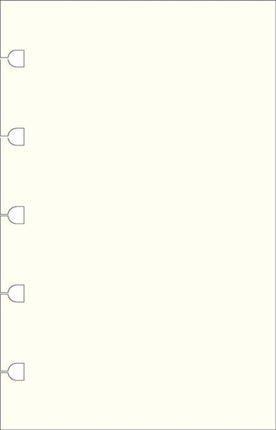 Filofax Pocket Notebook refill  plain paper white