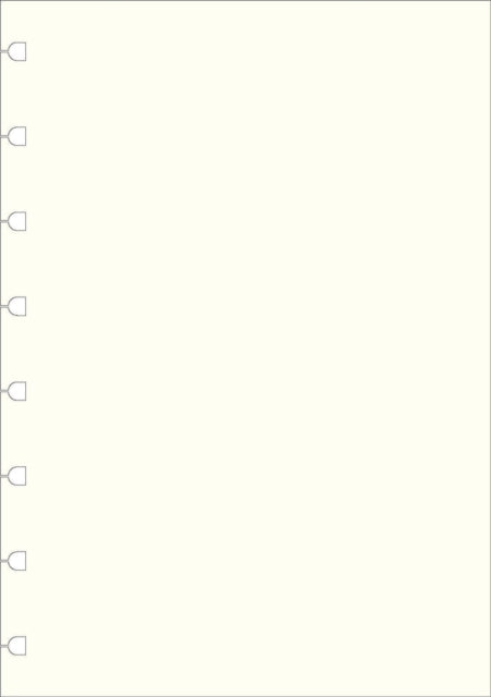 Filofax A5 Notebook refill  plain paper white