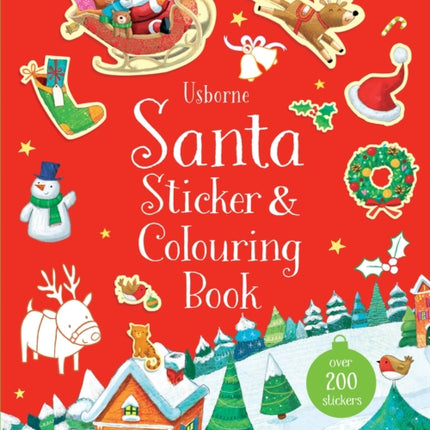 Santa Sticker and Colouring Book