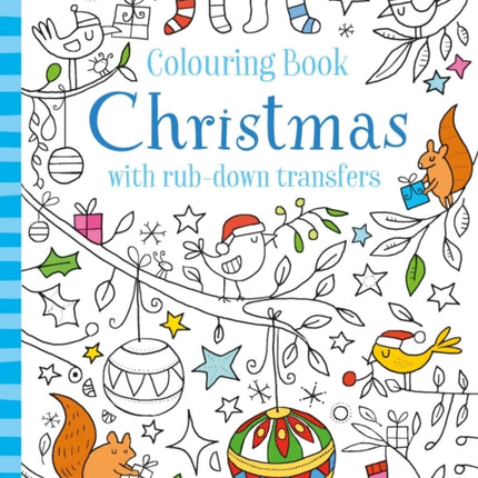 Colouring Book Christmas with rub-down transfers