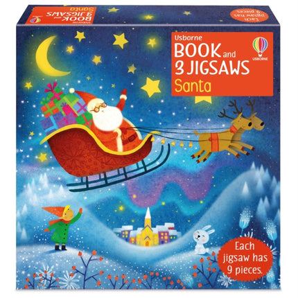 Usborne Book and 3 Jigsaws: Santa