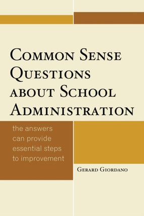 Common Sense Questions about School