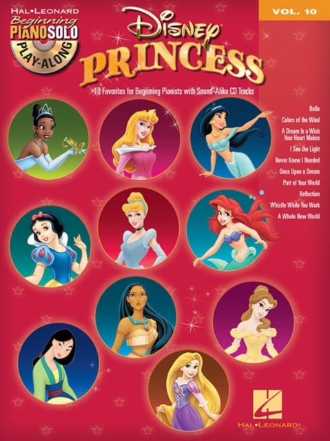 Disney Princess: Beginning Piano Solo Play-Along: Volume 10 - 10 Favorites