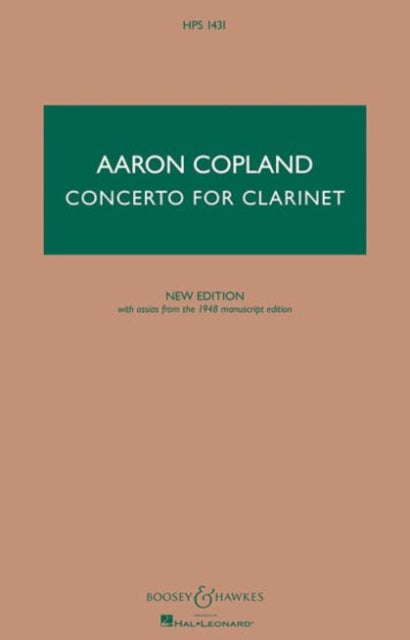 Concerto for Clarinet  New Edition Clarinet and String Orchestra with Harp and Piano Hawkes Pocket Scores Hps 1431