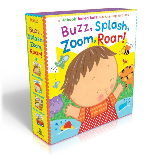 Buzz, Splash, Zoom, Roar! (Boxed Set): 4-Book Karen Katz Lift-The-Flap Gift Set: Buzz, Buzz, Baby!; Splish, Splash, Baby!; Zoom, Zoom, Baby!; Roar, Roar, Baby!