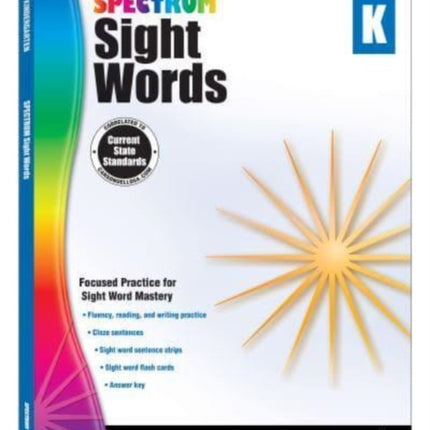 Spectrum Sight Words, Grade K