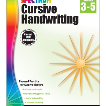 Spectrum Cursive Handwriting Grades 3  5