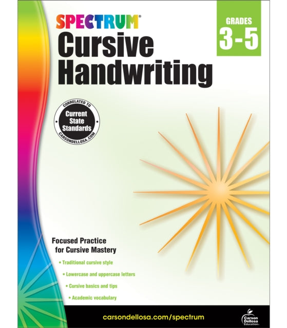 Spectrum Cursive Handwriting Grades 3  5