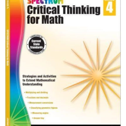 Spectrum Critical Thinking for Math, Grade 4