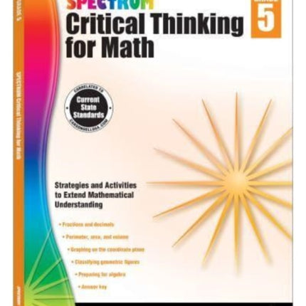 Spectrum Critical Thinking for Math, Grade 5