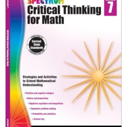 Spectrum Critical Thinking for Math, Grade 7