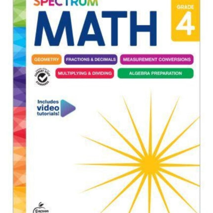 Spectrum Math Workbook Grade 4