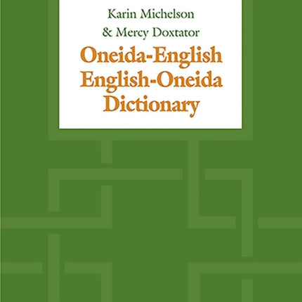 Oneida-English/English-Oneida Dictionary