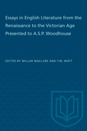 Essays in English Literature from the Renaissance