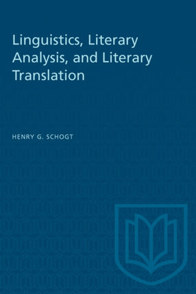Linguistics Literary Analysis and Literary Translation