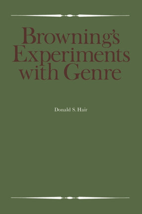 Brownings Experiments with Genre