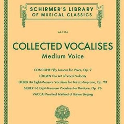 Collected Vocalises: Medium Voice