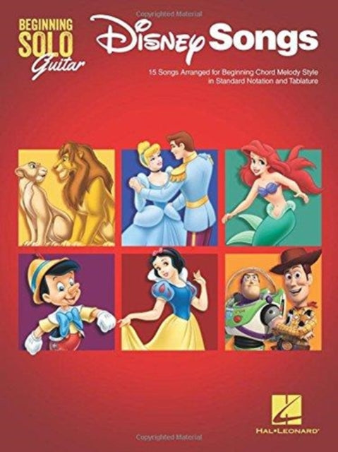 Disney Songs: 15 Songs Arranged for Beginning Chord Melody Style in Standard Notation and Tablature