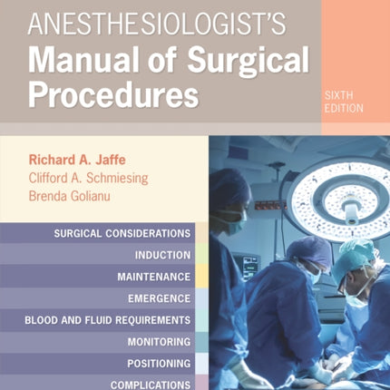 Anesthesiologist's Manual of Surgical Procedures