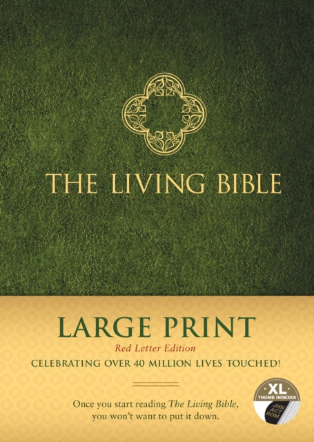 Living Bible Large Print Red Letter Edition, Indexed