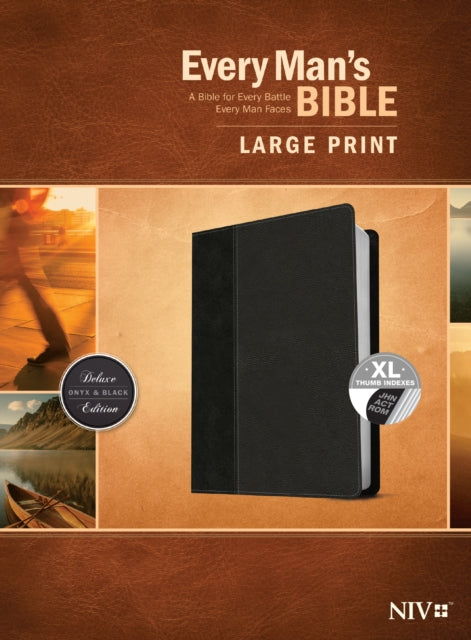 Every Man's Bible NIV, Large Print, Black/Onyx, Indexed