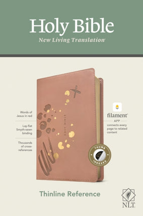 NLT Thinline Reference Bible, Filament Edition, Pink