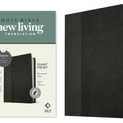 NLT Personal Size Giant Print Bible, Filament Edition, Black