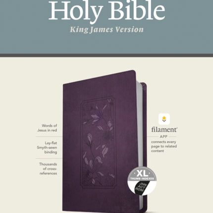 KJV Large Print Thinline Reference Bible, Filament Enabled E