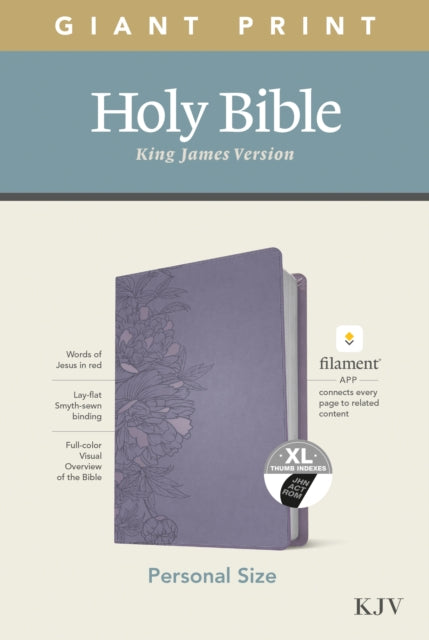 KJV Personal Size Giant Print Bible, Filament Ed., Lavender