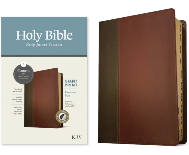 KJV Personal Size Giant Print Bible, Filament Edition, Brown