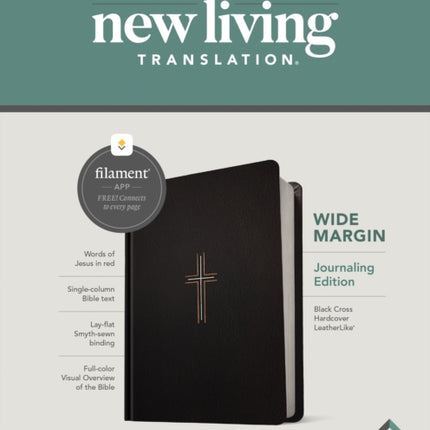 NLT Wide Margin Bible, Filament Enabled Edition, Black