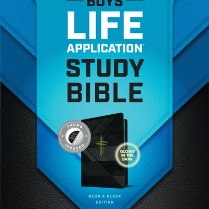 NLT Boys Life Application Study Bible, Neon/Black, Indexed