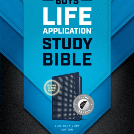 NLT Boys Life Application Study Bible, Blue/Neon, Indexed