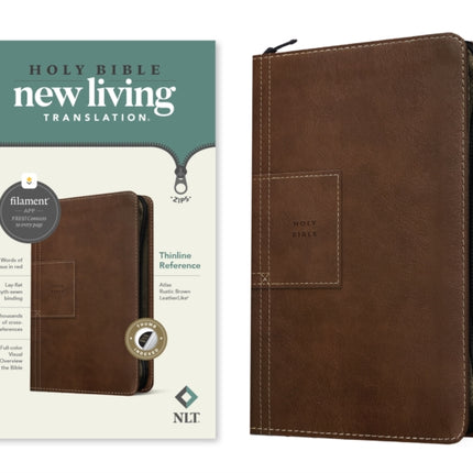 NLT Thinline Reference Zipper Bible, Filament Enabled