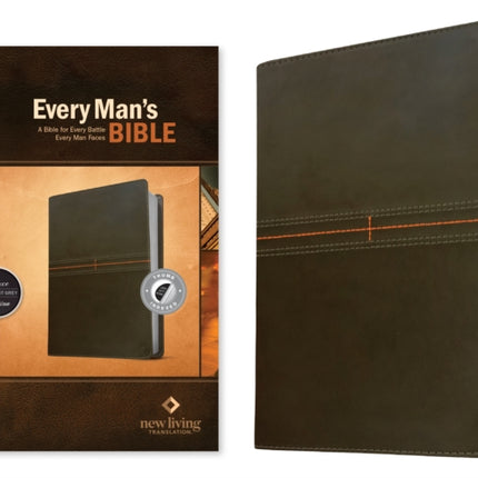 Every Mans Bible NLT Leatherlike EastWest Grey