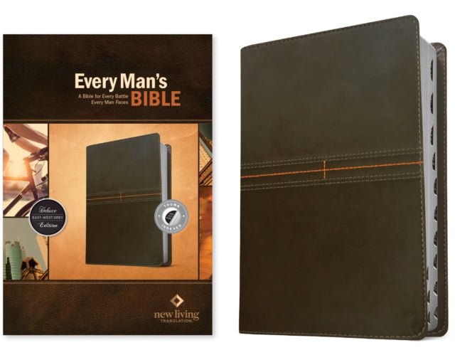 Every Mans Bible NLT Leatherlike EastWest Grey